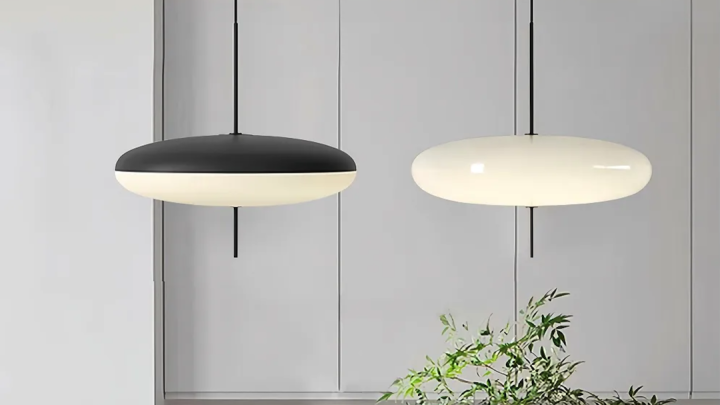 Der elegante Retro Eggshell Acrylic Pendant Light
