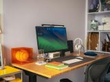 Photo transitional USB wall sconce home office